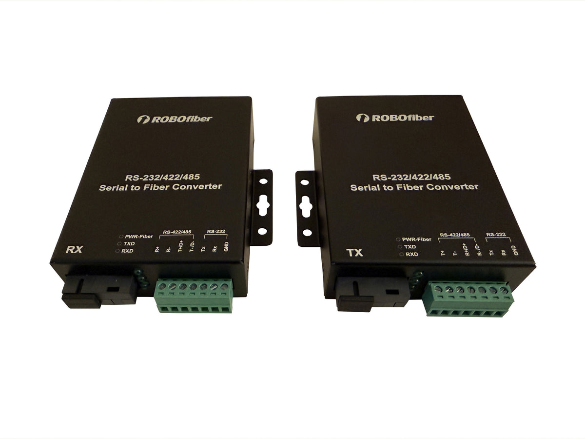 RB-SERIAL 1x RS-232 and 1x RS-485/422 Over Single Strand Fiber Media Converter Set