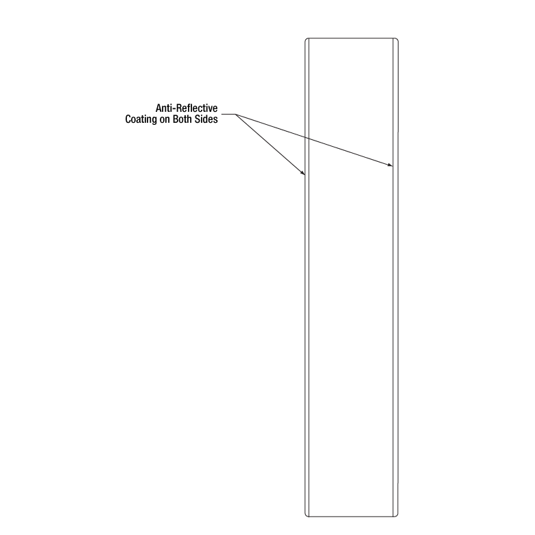 T-BCP41R - 25 x 36 mm UVFS Beamsplitter Compensator Plate, 45° AOI AR Coating: 250 - 450 nm, t = 1 mm