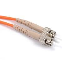 Fiber Optic Patch Cable, ST PC to ST PC, 3mm Simplex MM ClearCurve OM2 Fiber