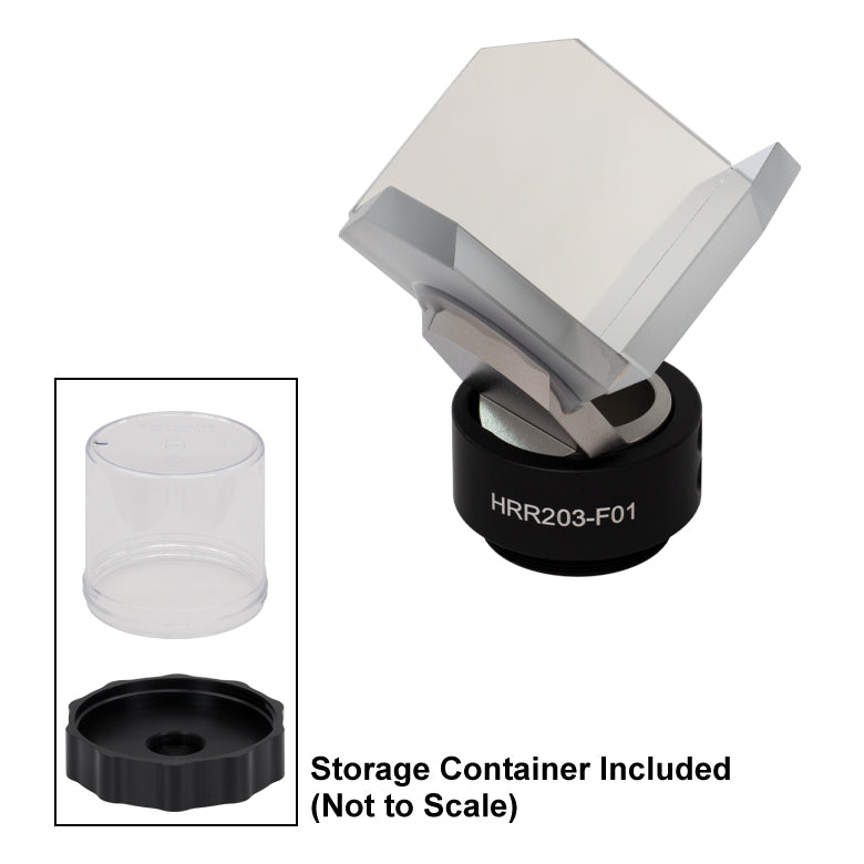 T-HRR203-F01 - N-BK7 Hollow Retroreflector, Ø1.8" Clear Aperture, UV-Enhanced Aluminum Coating, SM1-Threaded Mount