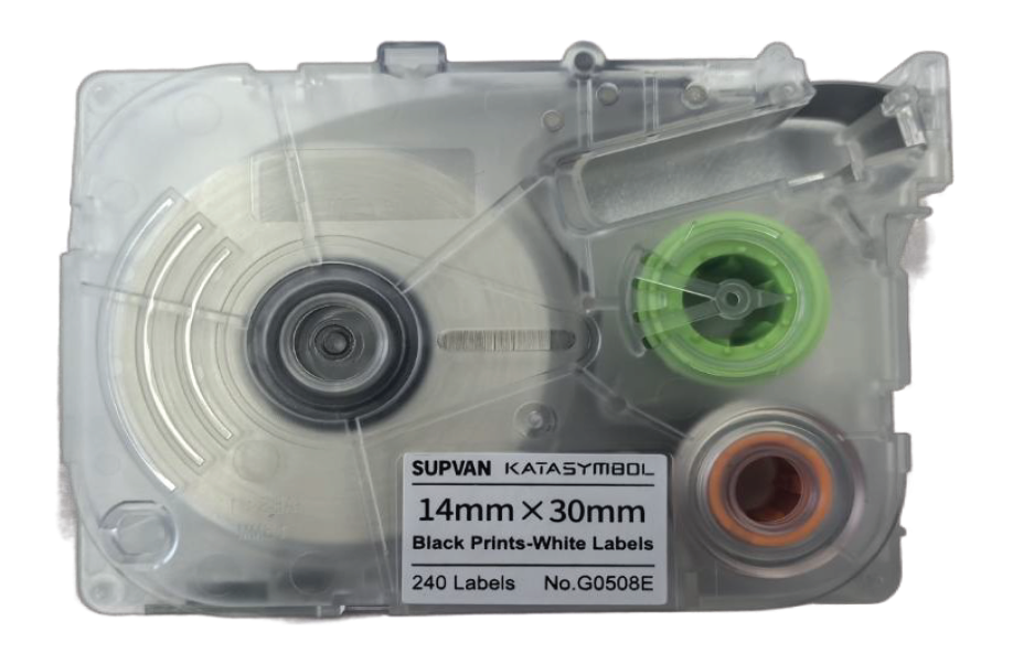 G051DE Yellow Die Cut Label for G15M-Pro label printer, 14mmx50mm, 140pcs/roll, 20 rolls/pack