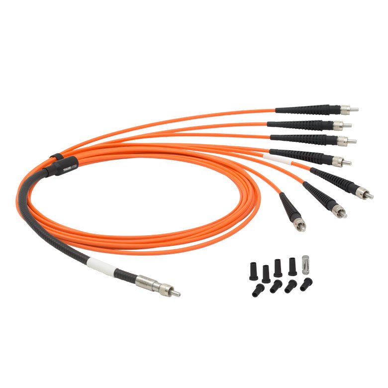 T-BF76HS01 - 1-to-7 Fan-Out Bundle, 600 µm Core, High OH, SMA, 1 m Long