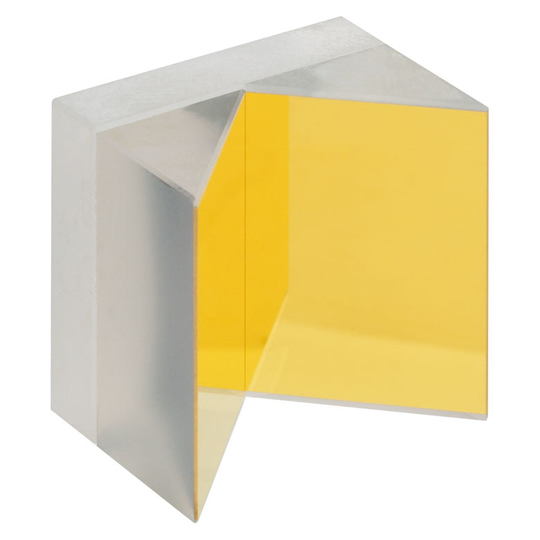 T-HRS1015-M03 - 1" x 1" Hollow Roof Prism Mirror, Unprotected Gold
