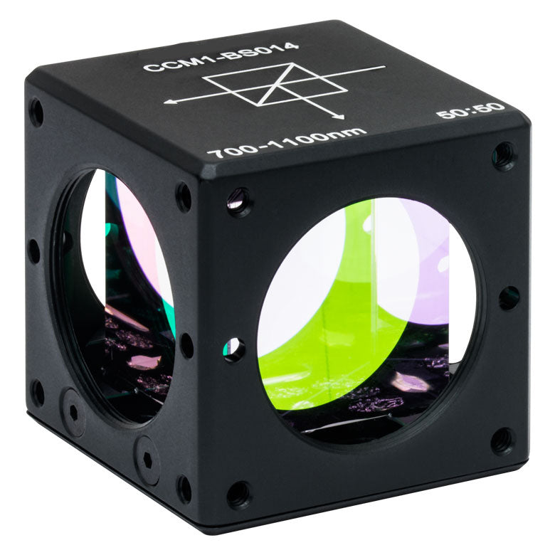 T-CCM1-BS014 - 30 mm Cage Cube-Mounted Non-Polarizing Beamsplitter, 700 - 1100 nm, 8-32 Tap