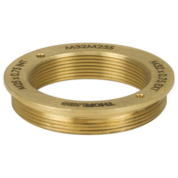 TM32M25S Brass Microscope Adapter with External M32 x 0.75 Threads
