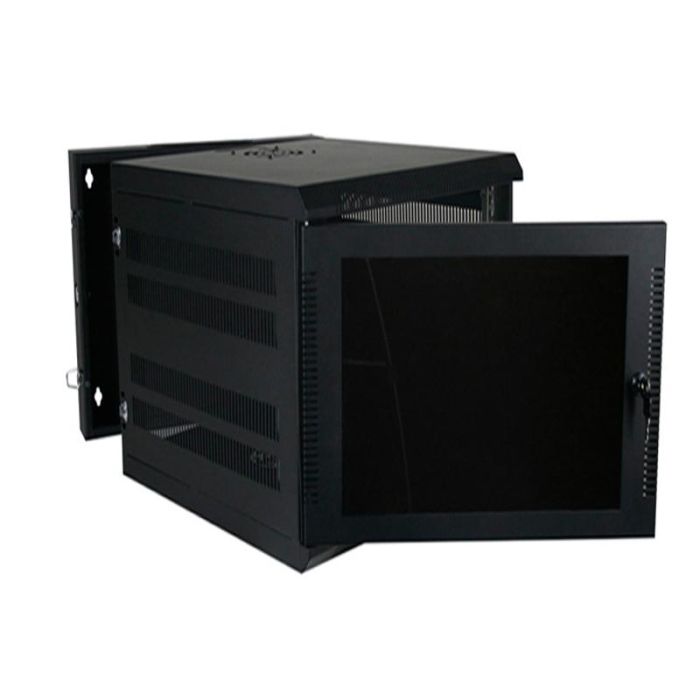 Quest Wall Mount Enclosure Swing Out 16RU Unloaded Black