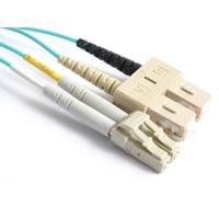 LC-SC Duplex 50/125µm OM3 10Gig Laser Optimized Multimode Patch Cable