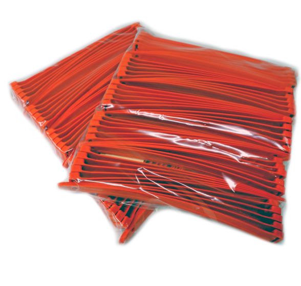 Basic Cable Tie Wrap Orange (No Foam) 100 Pack