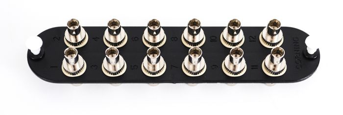 Corning Connector Panel with 12 Simplex ST Adapters - Multimode - 62.5µm
