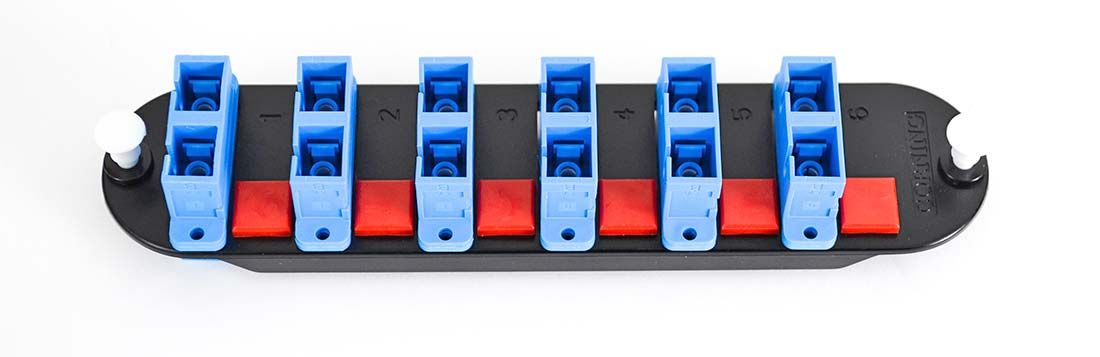 Corning® Adapter Panel CCH Singlemode Loaded with (6) Duplex SC Adapters (12-Fiber) Ceramic Insert