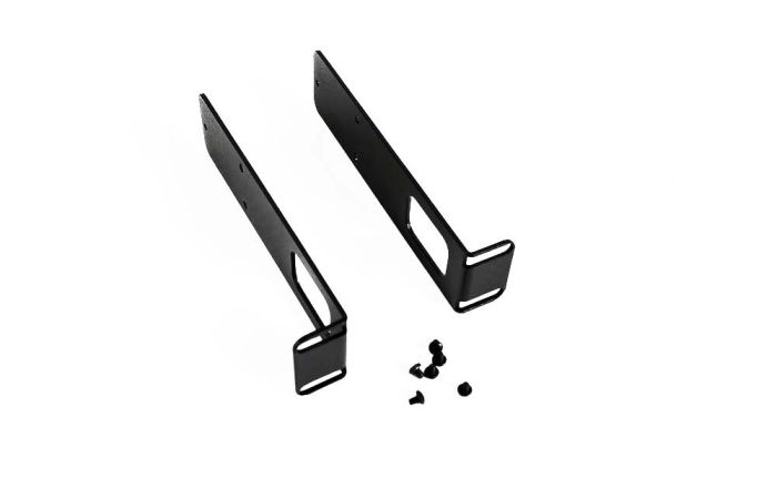 Flush Mount Rack Adapter Brackets 4RU 19" Off White (Pair)