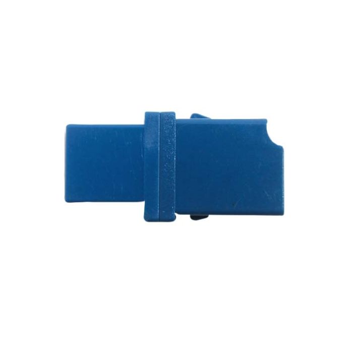 LC Simplex Singlemode Adapter, Blue, No Flange