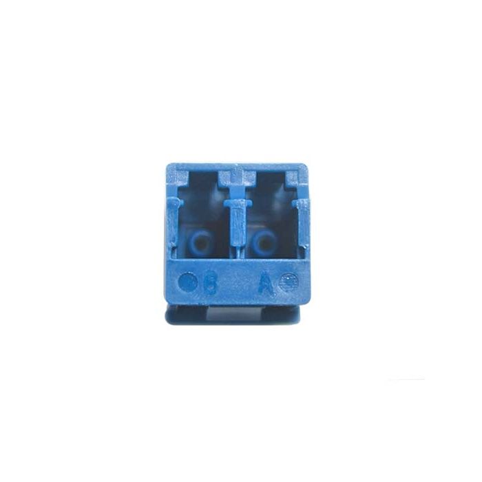 LC Duplex Singlemode Adapter, Zirconia, Blue, No Flange