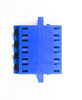 Quad Single Mode LC Mating Sleeve, Beige Color, Duplex SC Footprint, Snap & Screw Mount
