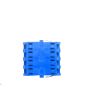 LC Adapter Quad Blue Singlemode - No Flange, SC Duplex Footprint