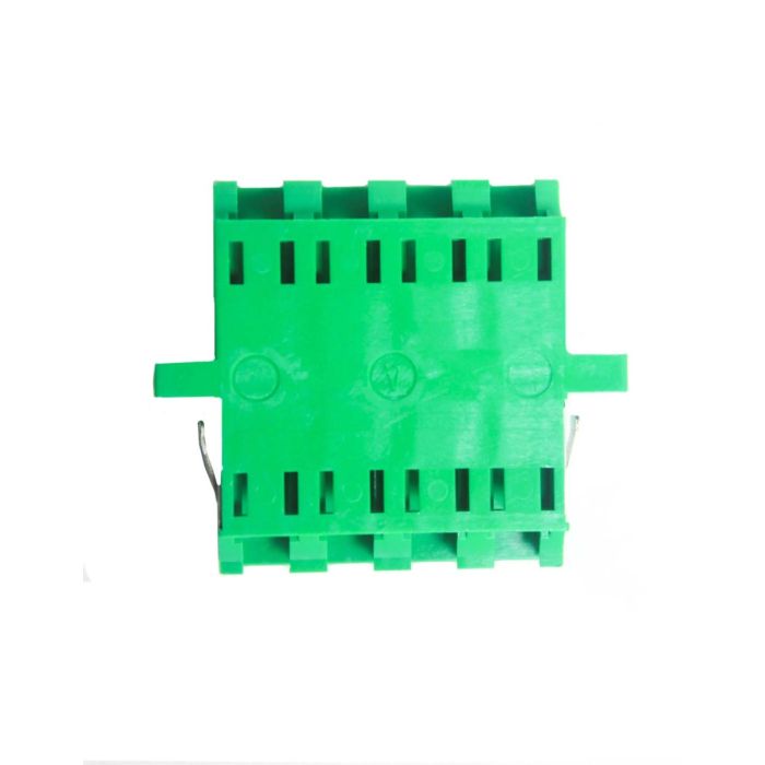 LC Quad Adapter SC Footprint Green Zirconia with Flange