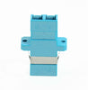 10Gig Duplex Multimode LC Mating Sleeve, Aqua Color, SC Footprint, Snap & Screw Mount