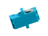 10Gig Duplex Multimode LC Mating Sleeve, Aqua Color, SC Footprint, Snap & Screw Mount