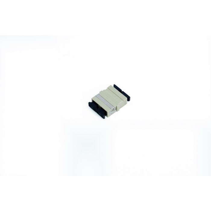 SC Duplex Multimode Adapter, Phosphorous Bronze, Beige, No Flange