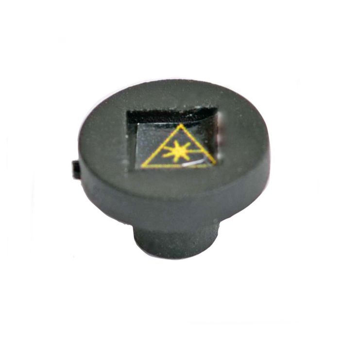 ST Dust Cap Mating Sleeve Adapter with Laser Warning Label Black Round Head - 100 Pack