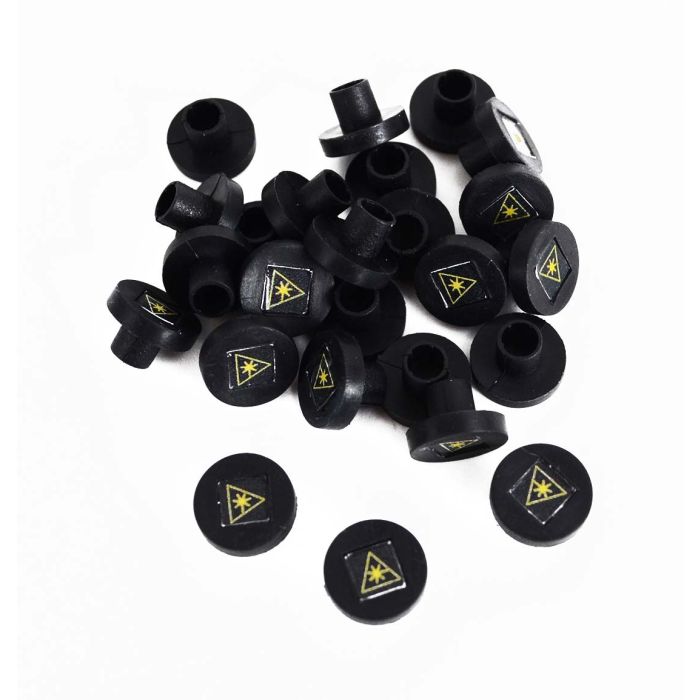 Laser Safety Cap Bulkhead FC Black - 25 Pack