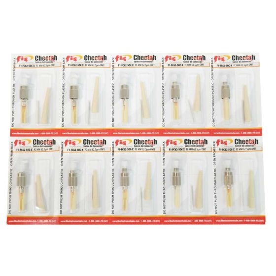 Splice-On Connector Cheetah FC PC Multimode 62.5um OM1 900um Beige 100 Pack
