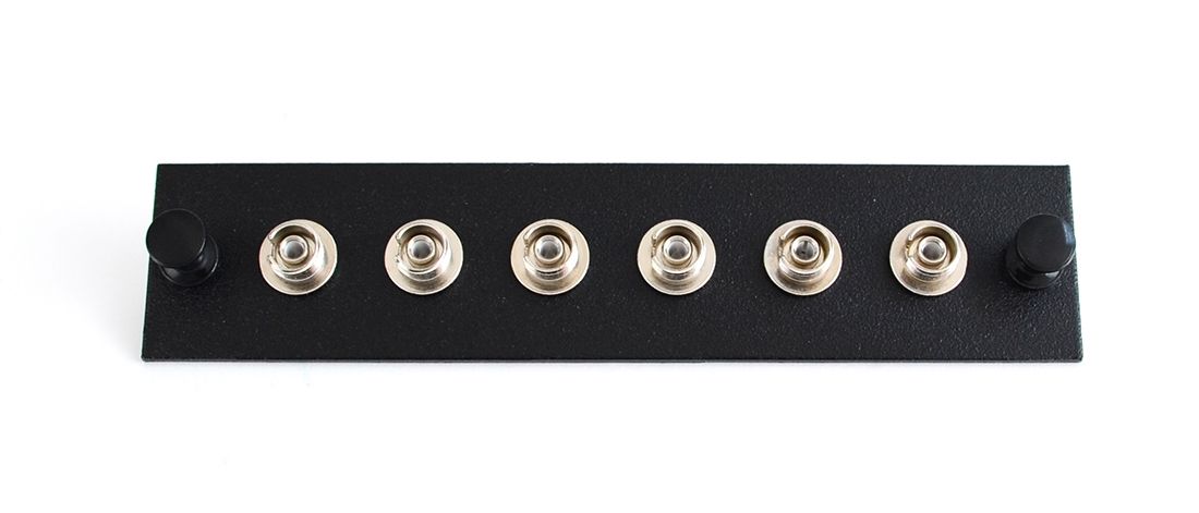 Adapter Plate 6-Pack FC Singlemode Loaded Black