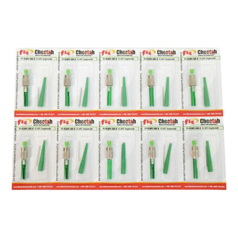 Splice-On Connector Cheetah FC APC Singlemode 900um Green 100 Pack