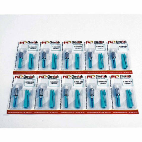 Splice-On Connector Cheetah FC PC Multimode 50um OM3 900um Aqua 10 Pack