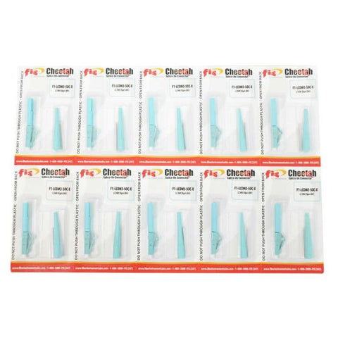 Splice-On Connector Cheetah LC Multimode 50um OM3 900um Aqua 10 Pack