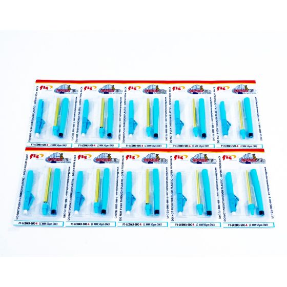 Splice-On Connector Armordillo LC Multimode 50um OM3 3mm / 2mm / 1.6mm Aqua 10 Pack
