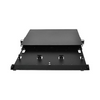 Patch Panel 1RU Holds (3) Adapter Plates Solid Door Unloaded Black