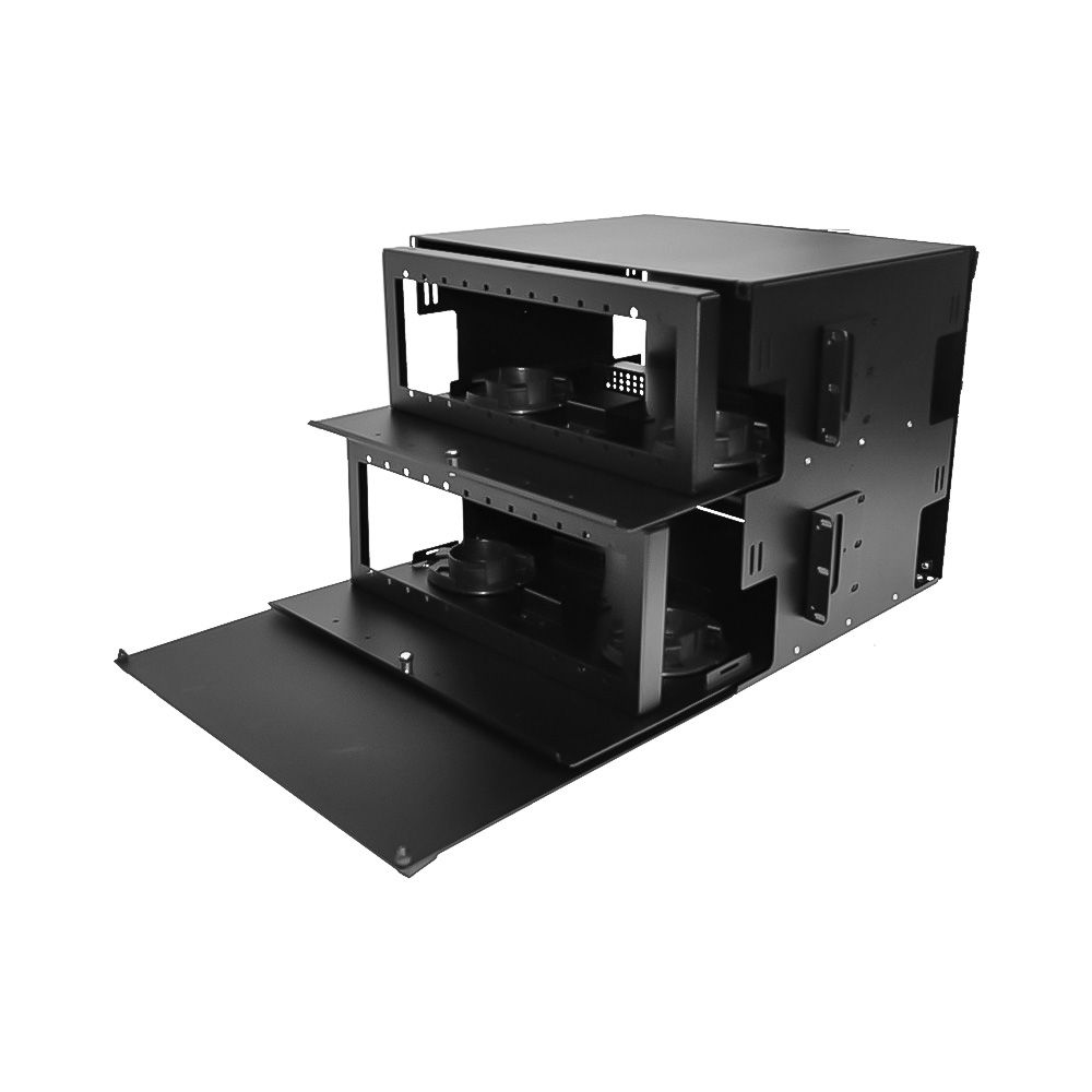 8RU Rack Mount Patch Housing - Dual Sliding Trays - Holds 24 Adapter Panels