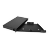 Swing Out Patch Panel 1RU Holds (2) Adapter Plates Unloaded Black