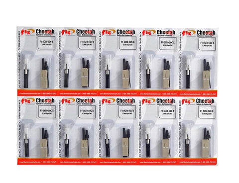 Splice-On Connector Cheetah SC PC Multimode 50um OM2 900um Black 10 Pack