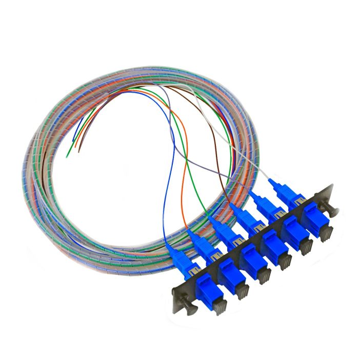 Snap Pack, 6 Fiber, Singlemode, SC/UPC, Black Plate, 3 Meters