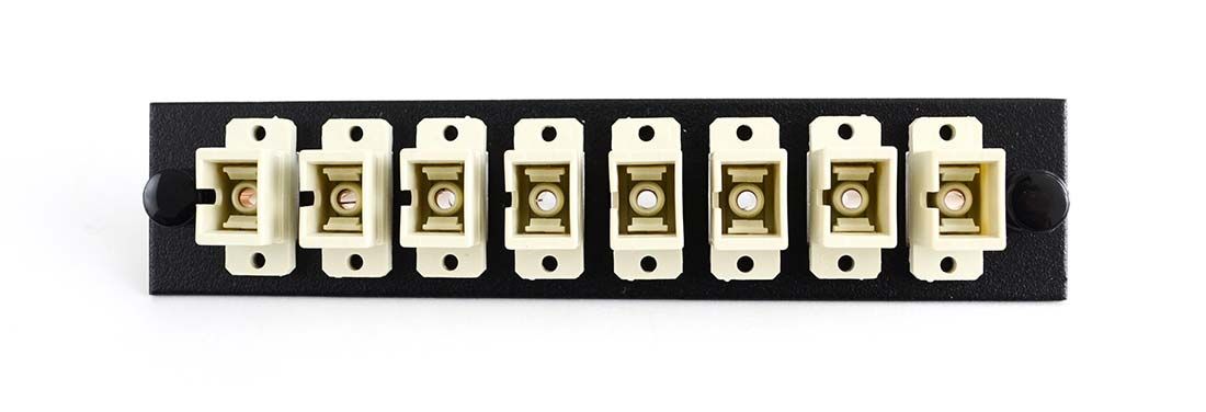SC 8-Pack Plate Black Loaded with MM Adapters