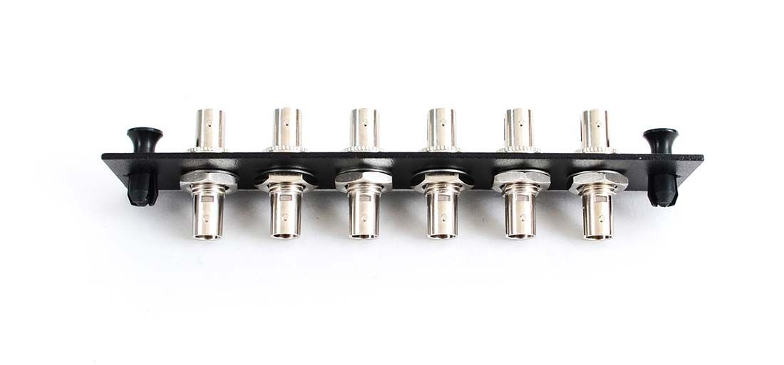 Adapter Plate 6-Pack ST Singlemode Loaded Black