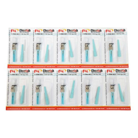 Splice-On Connector Cheetah ST PC Multimode 50um OM3 900um Aqua 100 Pack