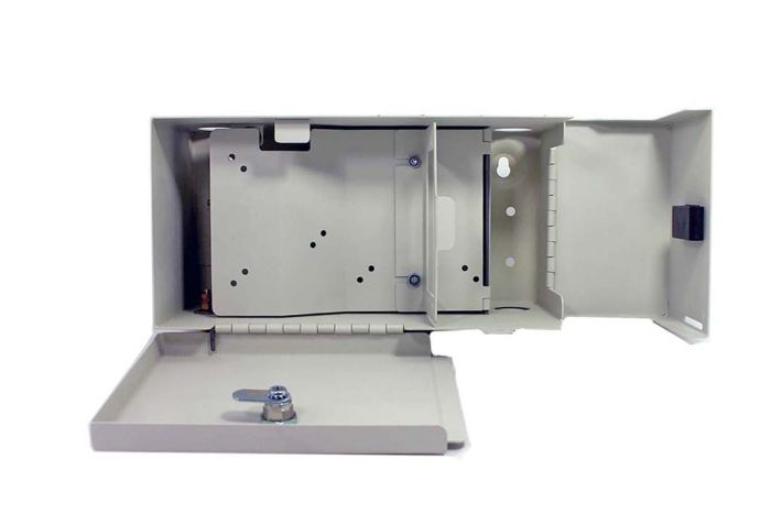 Wall Mount Patch Panel Holds (2) Adapter Plates Unloaded Off White