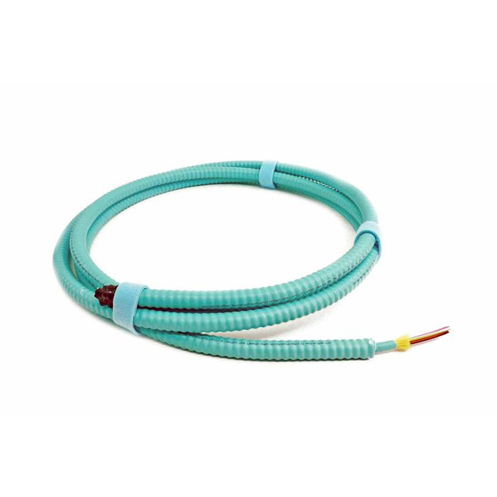 TLC Distribution Cable with Aluminum Interlocking Armor 24 Fiber ClearCurve Multimode 50/125um OM3 Plenum Aqua (per meter)