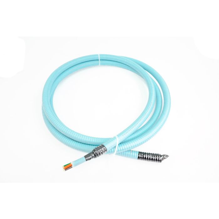 TLC 48 Fiber Multimode 50um OM3 ClearCurve Distribution Fiber Optic Cable with Aluminum Interlocking Armor Plenum Aqua (per meter)