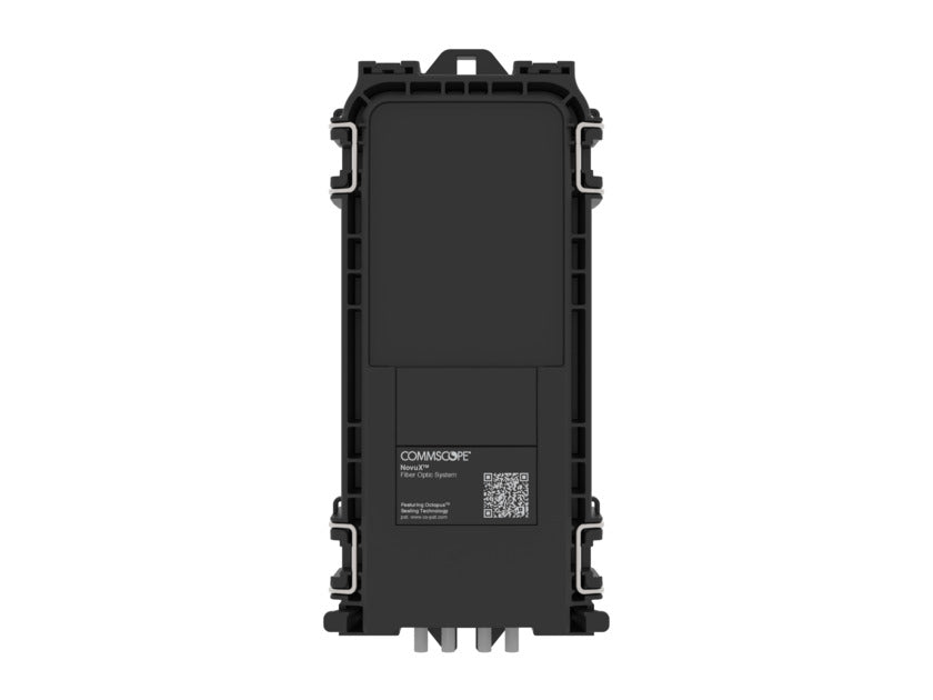 SRC3-U5A1B1BB000 NOVUX™ Specialty Range Closure 100, splice only, no adapters, no splitters, 12 splices, SMOUV® 45mm splice protectors, black, 2x NVX-CRMC-FT-NN cable retention