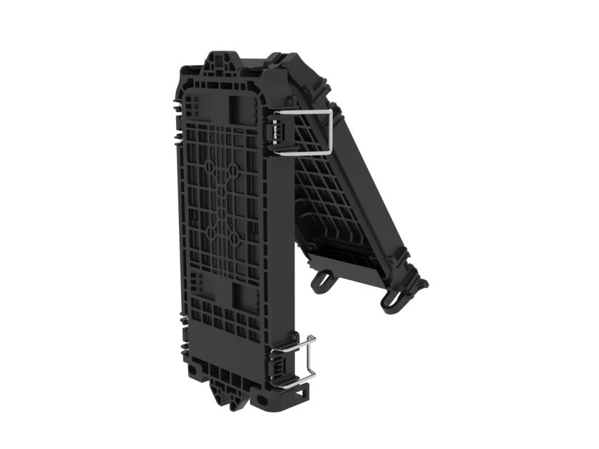 SRC3-U5A1B1BB000 NOVUX™ Specialty Range Closure 100, splice only, no adapters, no splitters, 12 splices, SMOUV® 45mm splice protectors, black, 2x NVX-CRMC-FT-NN cable retention
