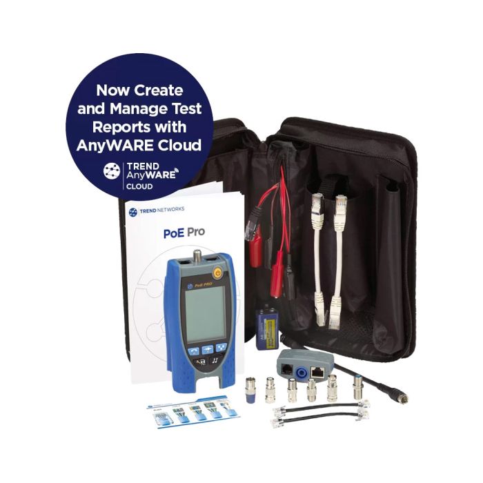Trend Networks PoE Pro Bluetooth Data Cable and PoE Tester with AnyWARE