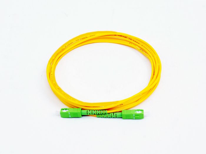 Fiber Optic Patch Cable, SC APC to SC APC, 5 meters, 3mm, Simplex, SM | Plus Corning® SMF-28® Ultra Fiber