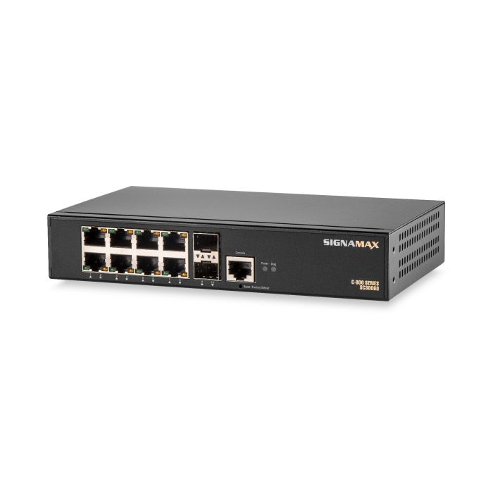 Signamax C-300 8-Port Gigabit Managed Switch with 2 SFP Ports