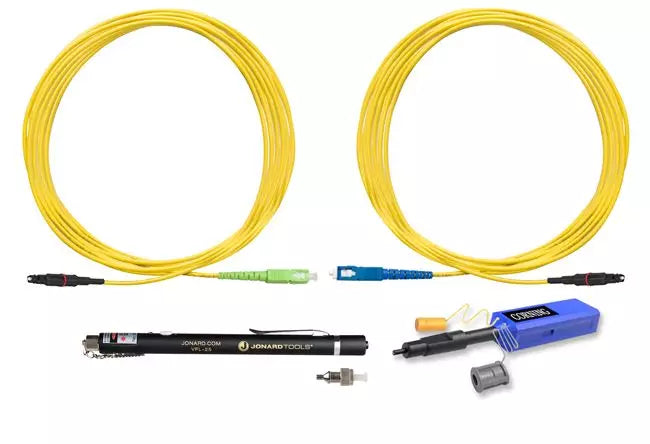 Corning Evolv Pushlok SC/APC and SC/UPC Fiber Test Jumpers Kit w/VFL