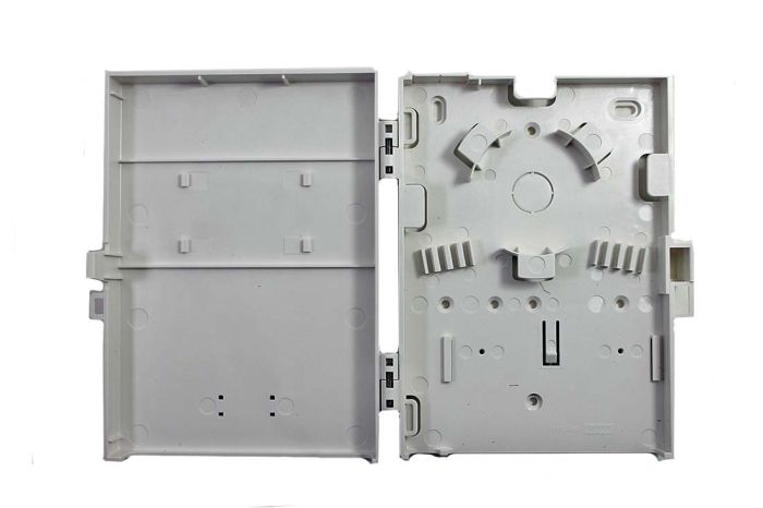 Molex Compact Wall Mount Enclosure 8 Port 4 SC Duplex Adapters Singlemode White Loaded