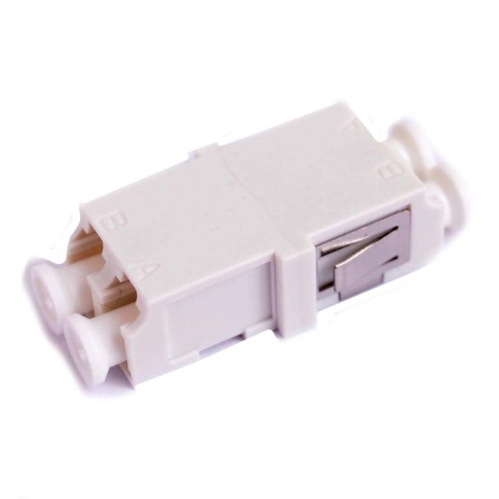 LC Duplex Adapter Ceramic Flangeless - White